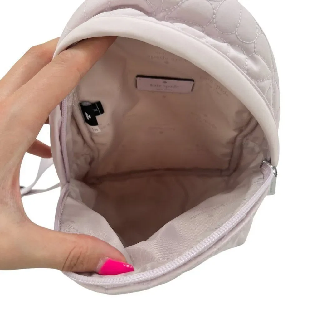 Kate Spade New York Quilted Flower Mini Backpack In Light Pink With Adjustable S